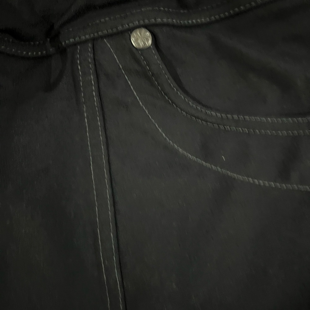 Athleta Bettona 2 In 1 Medium   Skirt Capri Crop Black Leggings Cargo Pockets - Picture 7 of 10